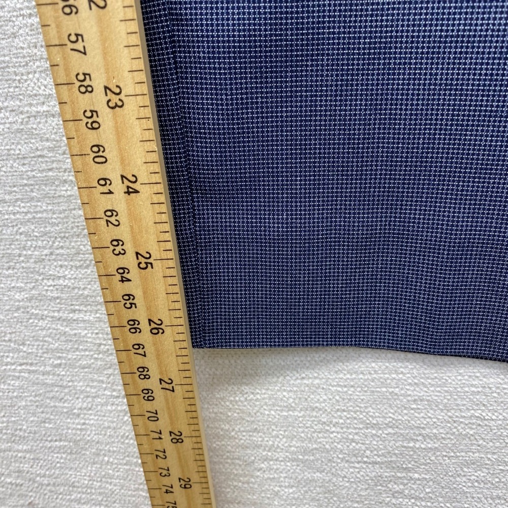 Chico's Pull On Tapered Pants Women 3R 16R Navy Blue Micro Check Stretch Career - Picture 6 of 14